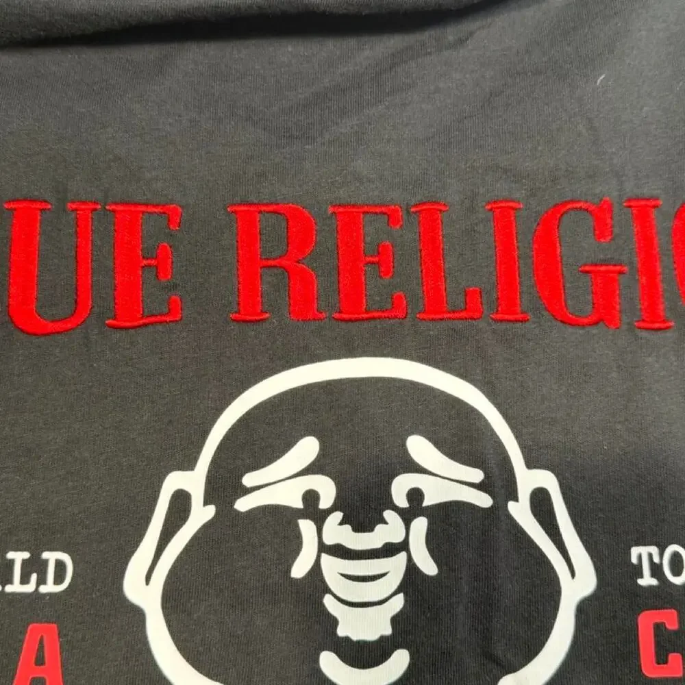 NWT True Religion World Tour Buddha T-Shirt embroidered Mens S